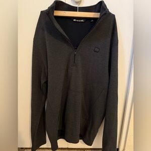 Travis Mathew Dark Gray Zip-Up Sweater